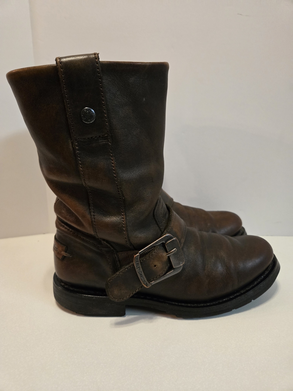 Harley-Davidson Orange Leather Boot Interior Label